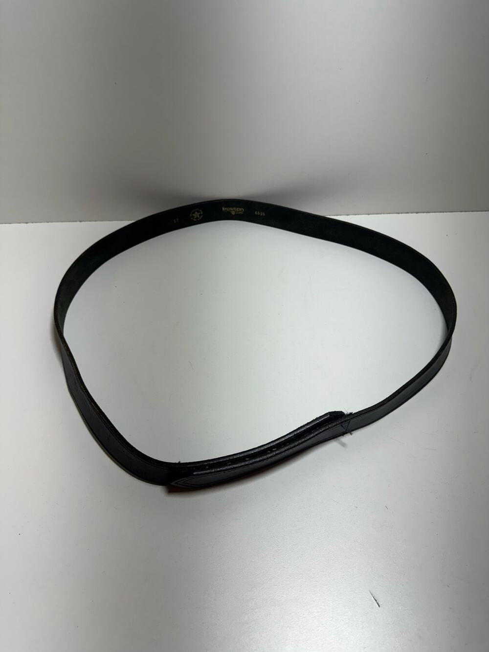 Boston Leather Uniform Belt Sz 52 Mechanics Hook And Loop Closure Black Utility